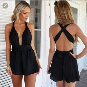 Black Convertible Romper